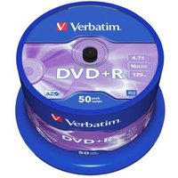 Verbatim DVD+R 4.7 Go - 16x (Spindle x50)