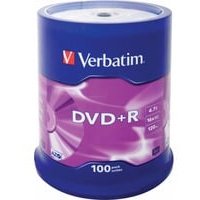 Verbatim DVD+R 4.7 Go - 16x (Spindle x100)