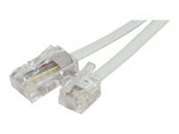Cable RJ11 vers RJ45 - 15m (Blanc)