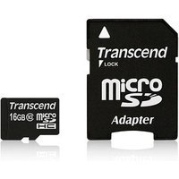 Transcend Micro SDHC UHS-I 300x Premium 16Go CL10 + Adaptateur SD