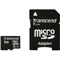 Transcend Micro SDHC UHS-I 300x Premium 8Go CL10 + Adaptateur SD