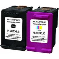 Cartouches compatibles HP 302XL (Noir + Couleur)