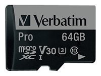 Verbatim Micro SDXC 64 Go (classe 10) + adaptateur SD