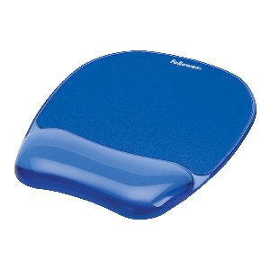 Fellowes Tapis de souris - Repose-poignets Gel Crystal Bleu
