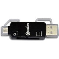 CONNECTLAND Lecteur multicartes OTG micro USB & USB GC-809 noir