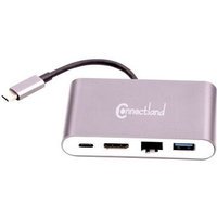 ADAPTATEUR USB TYPE-C VERS HDMI, RJ45, USB V3.0 TYPE-A, USB TYPE-C