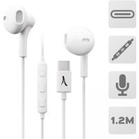 AKASHI Kit Piéton Stéréo USB-C Blanc