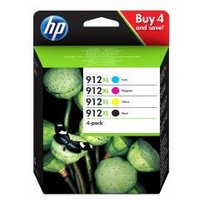 HP 912XL Pack de 4 Noir, Cyan, Magenta, Jaune (3YP34AE)