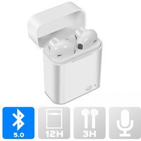 AKASHI Écouteurs Stéréo Bluetooth 5.0 Blanc