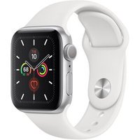 Apple Watch Series 5 GPS Aluminium Argent Bracelet Sport Blanc 40 mm