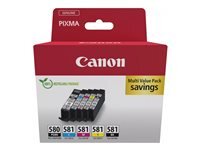 Canon PGI-580BK/CLI-581 BK/C/M/Y Multipack 5 couleurs