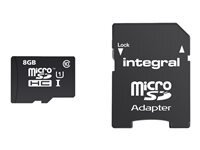 Integral MICRO SDHC 8GB - AVEC ADAPTATEUR SDHC -#