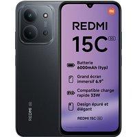 Xiaomi Redmi 15C 6,9" 5G Double nano SIM 256 Go Midnight Black